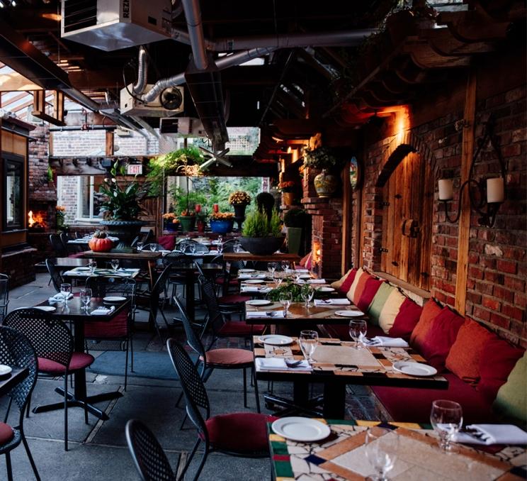 The interior of Il Terrazzo Ristorante in Victoria, BC