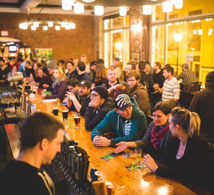 A busy night at the Garrick's Head Pub, one of Victoria's oldest, and supposedly most haunted pubs