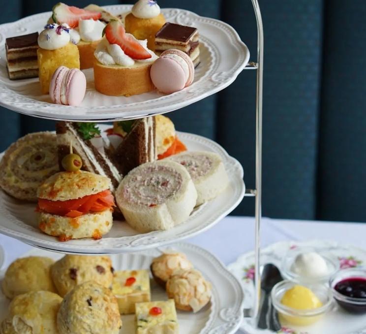 An Afternoon Tea assortment at White Heather Tea Room in Victoria, BC