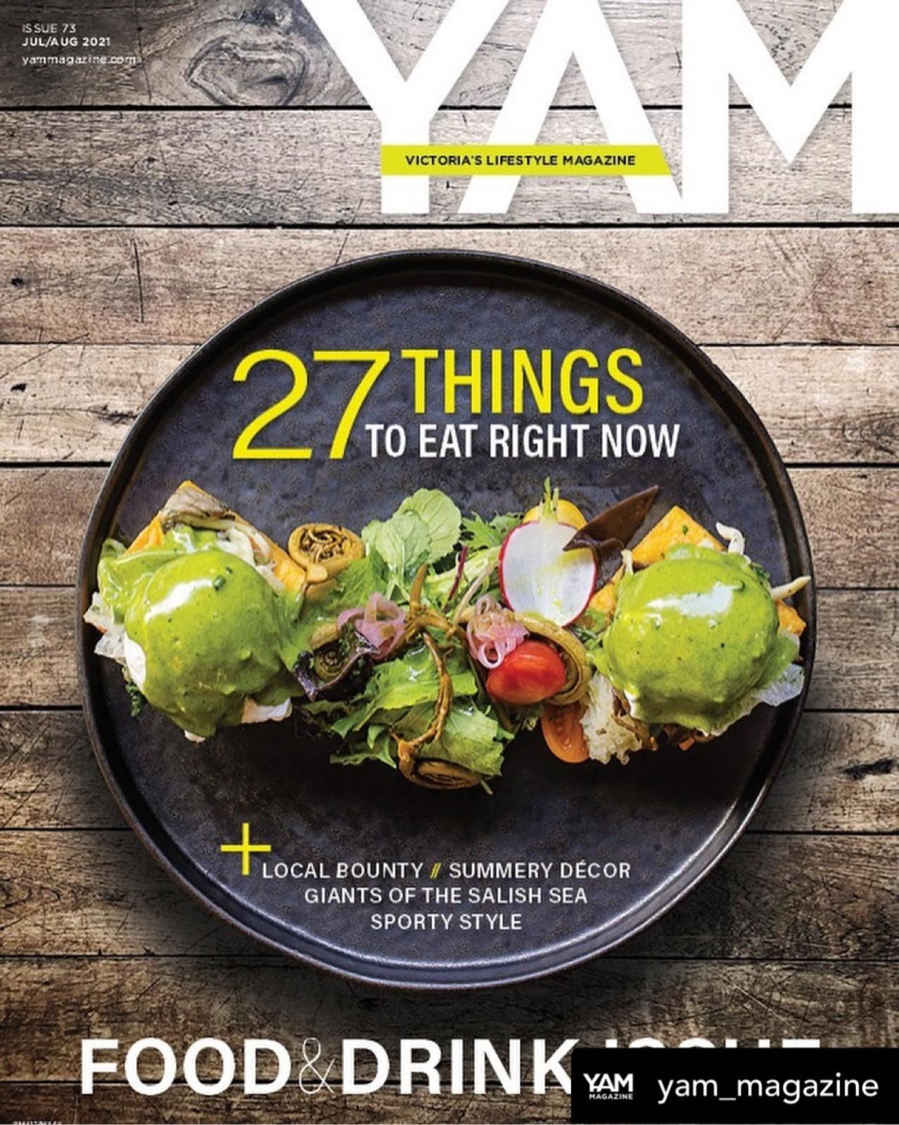 Image of the Yam magazine cover with a House of Boateng dish on the front.