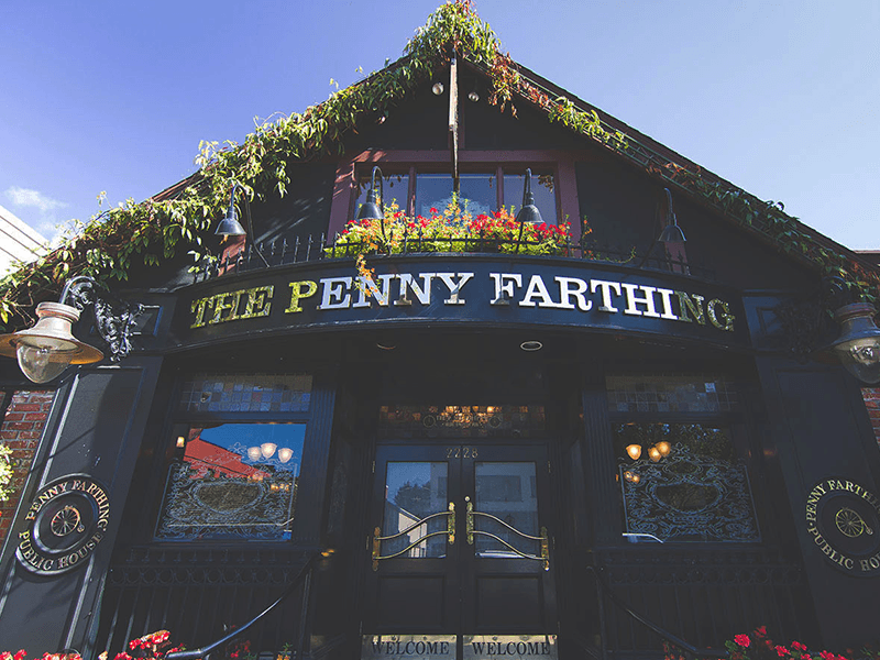 Exterior of The Penny Farthing in Oak Bay