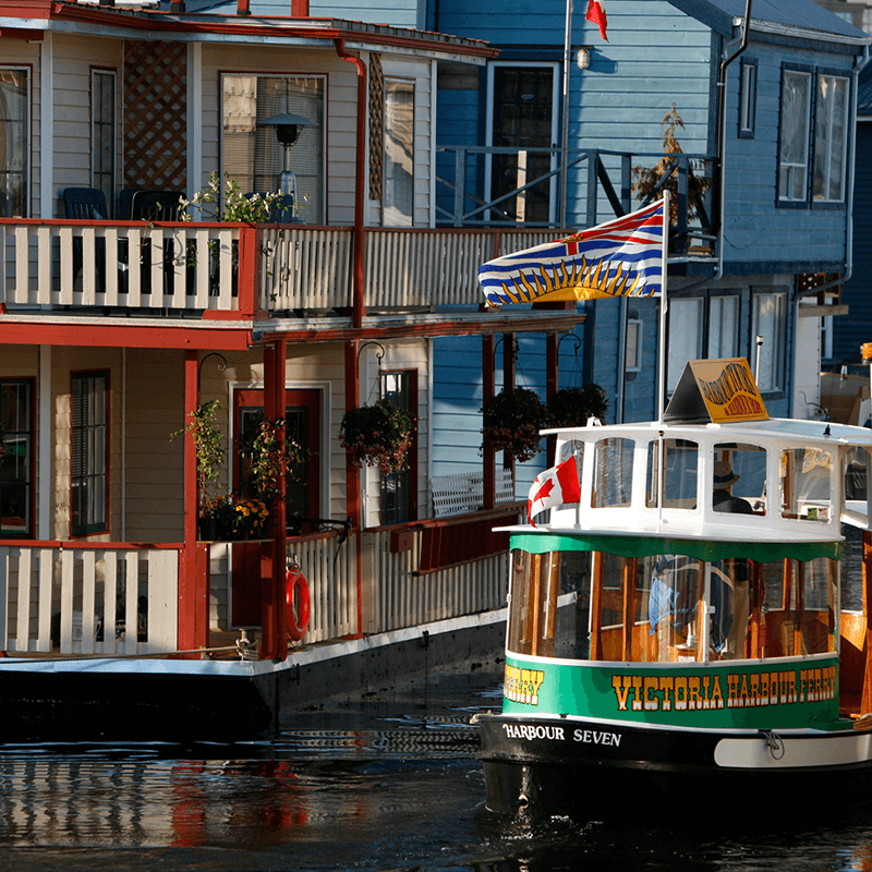 Victoria Harbour Ferry, aka. the Pickleboat, Sails Along Fisherman's Wharf