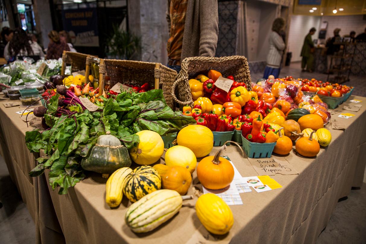 Produce from the Victoria Public Market at the Hudson