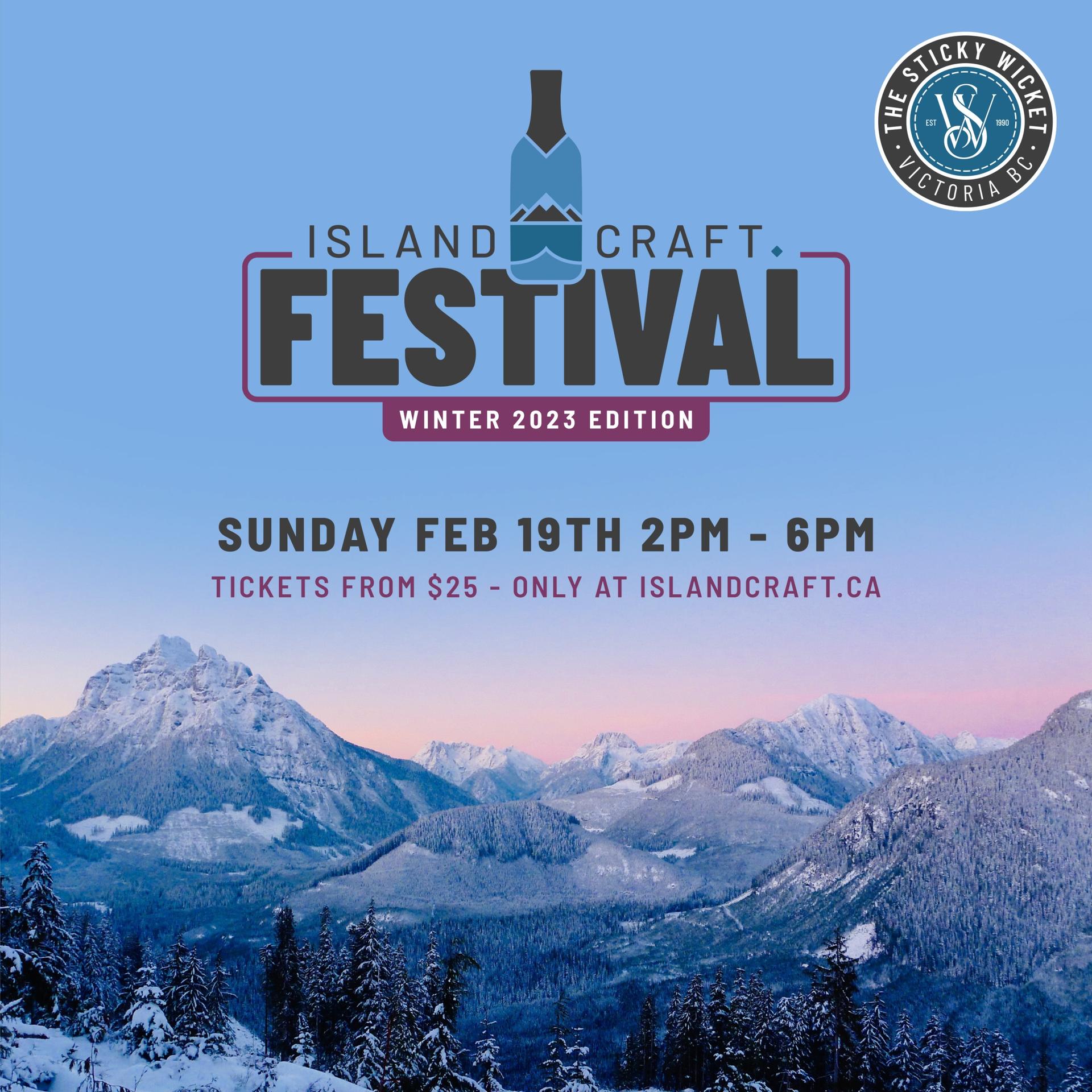 Island Craft Festival poster happening at the Sticky Wicket