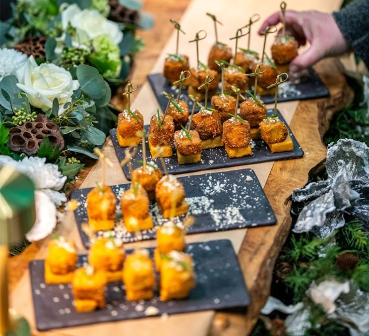 An array of small bites at the Dine Around Gala in Victoria, BC