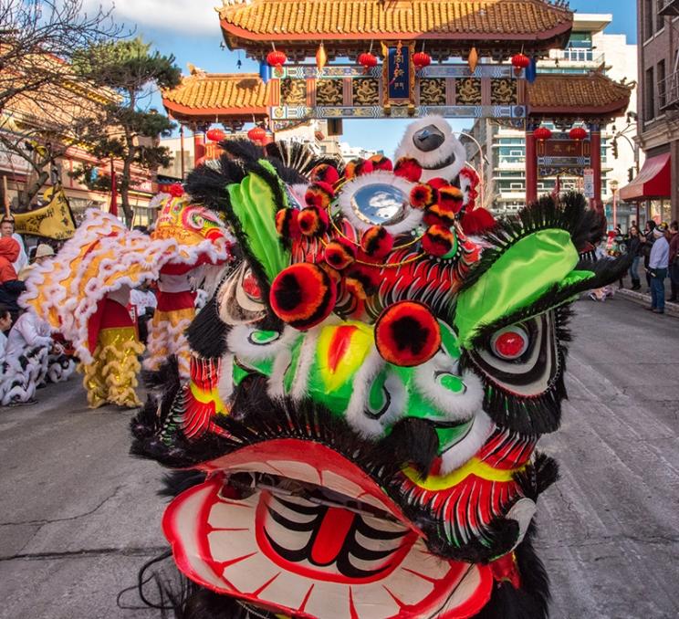 A dragon at Chinese New Year in Victoria, BC