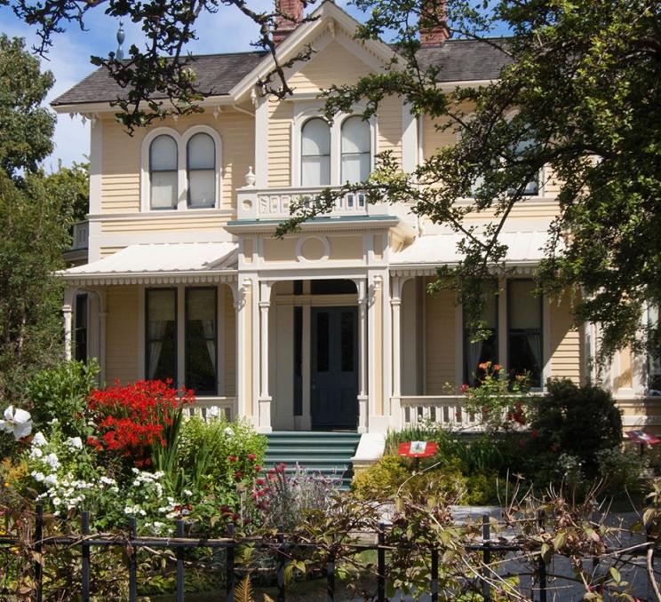 The exterior of Emily Carr House, a National Historic Site of Canada and a Provincial Historic Site of British Columbia in Victoria, BC