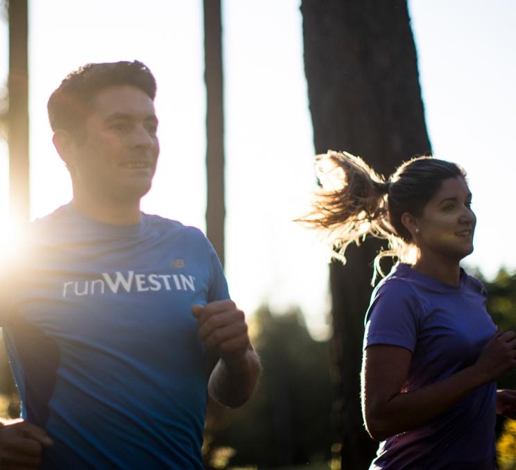 Two runners in a race in Victoria, BC