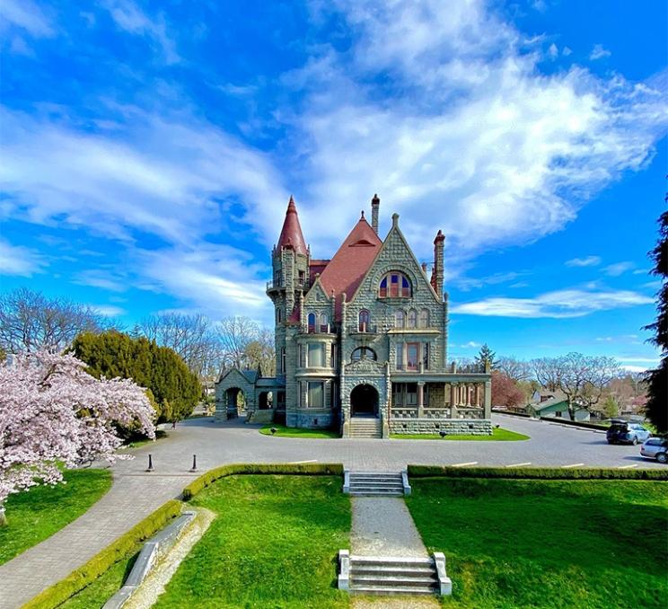 Spring at Craigdarroch Castle in Victoria, BC