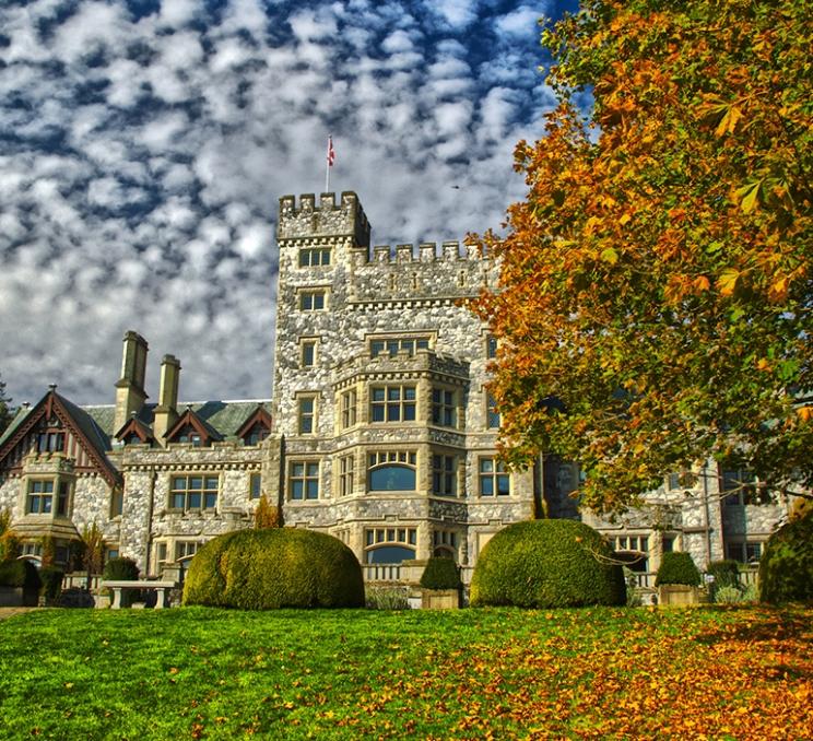 A fall day at Hatley Park National Historic Site in Victoria, BC