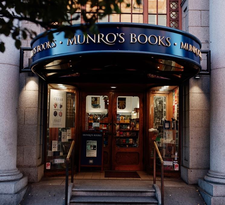 The exterior of Munro's Books in Victoria, BC