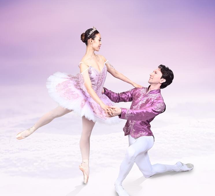 Two dancers from Ballet Victoria perform The Gift of the Nutcracker in Victoria, BC