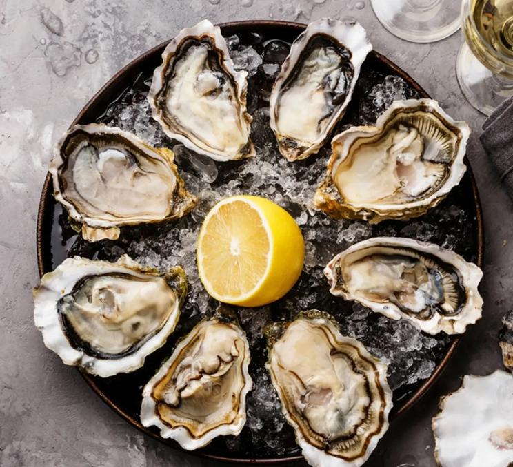 A plate of oysters at Nautical Nellies in Victoria, BC