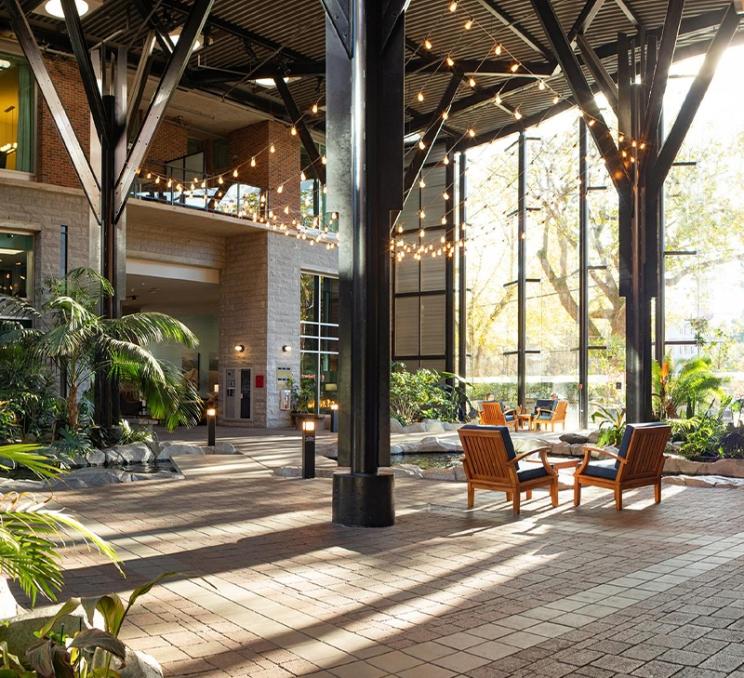 The atrium of The Parkside Hotel & Spa in Victoria, BC