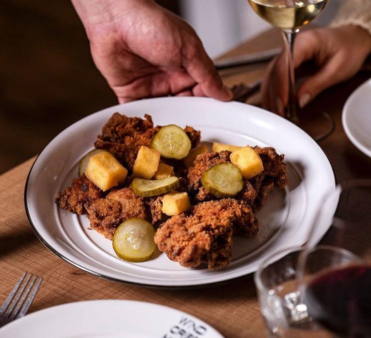 Fried chicken is served at Wind Cries Mary in Victoria, BC