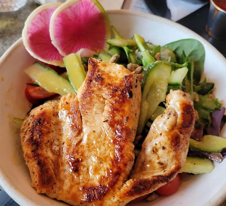 A chicken salad at the Breakwater Bistro & Tasting Room in Victoria, BC