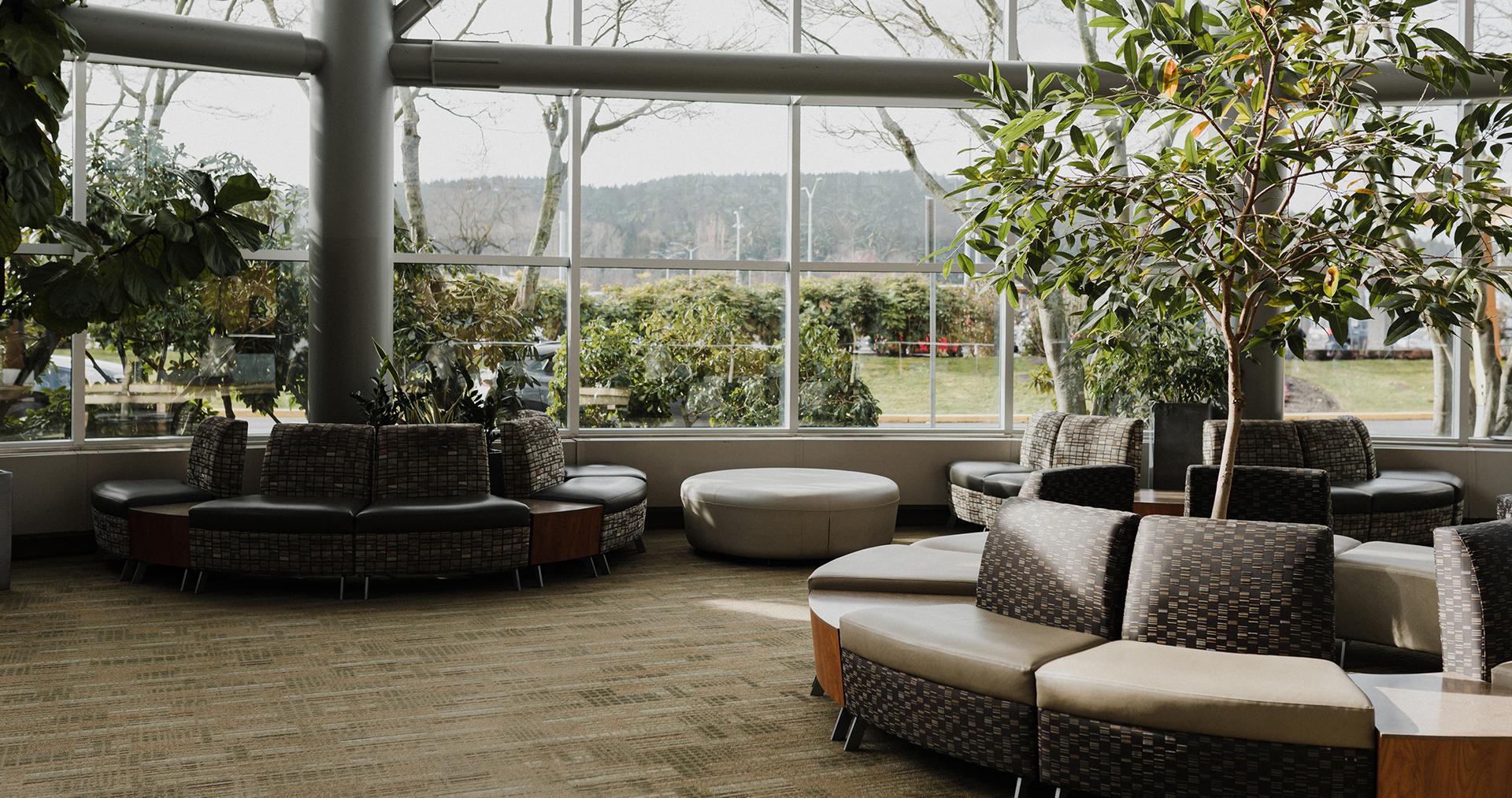 The interior of YYJ - Victoria International Airport in Victoria, BC