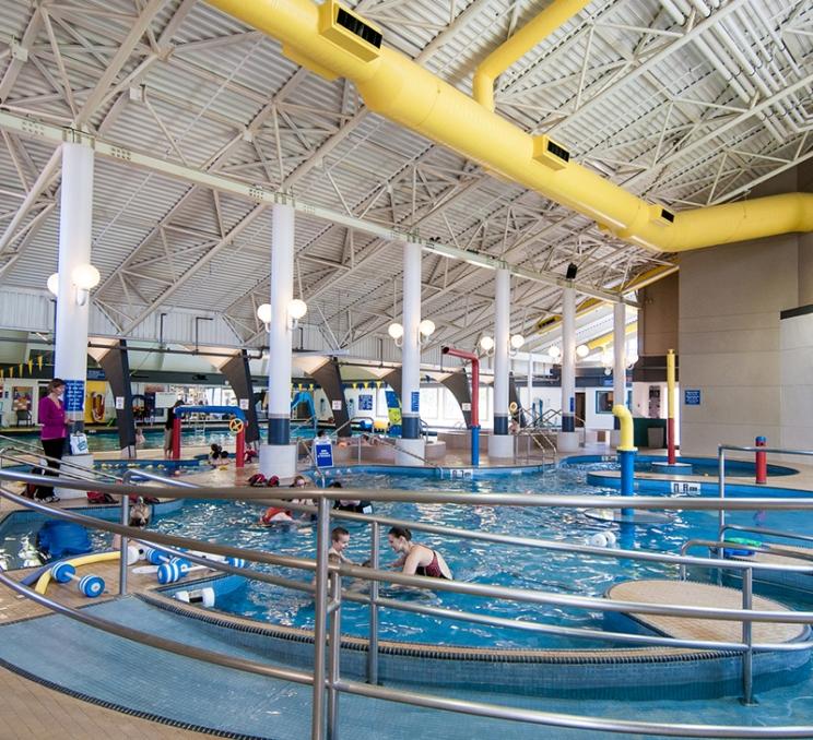 A view inside the Gordon Head Recreation Centre in Greater Victoria, BC