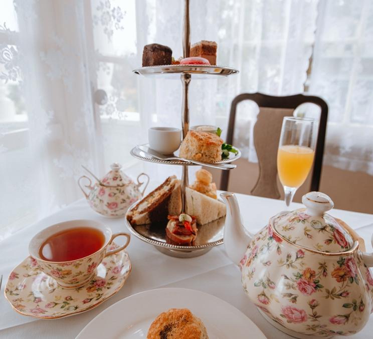 An afternoon tea arrangement at the Pendray Inn & Teahouse in Victoria, BC