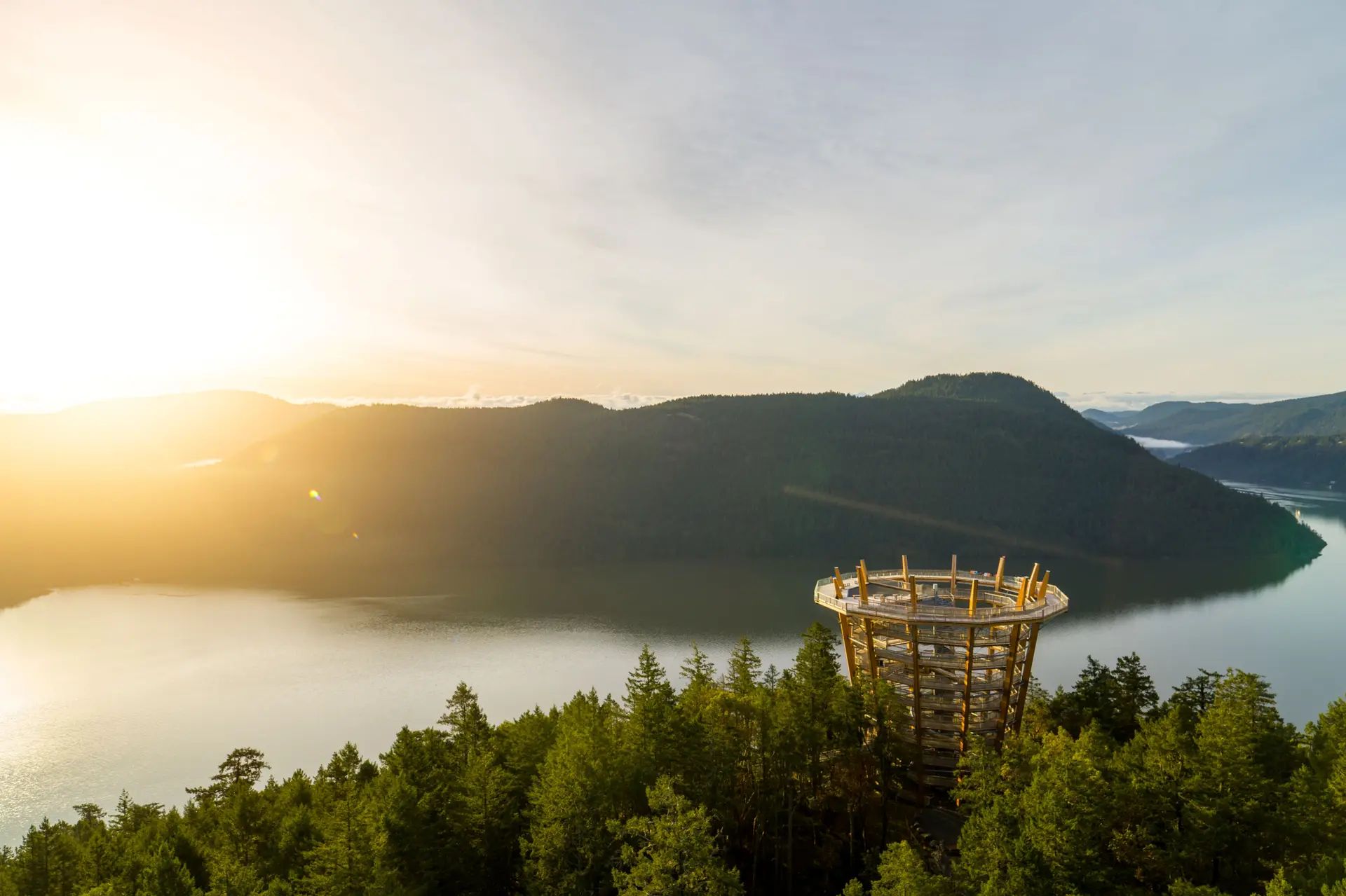 Malahat SkyWalk at sunrise